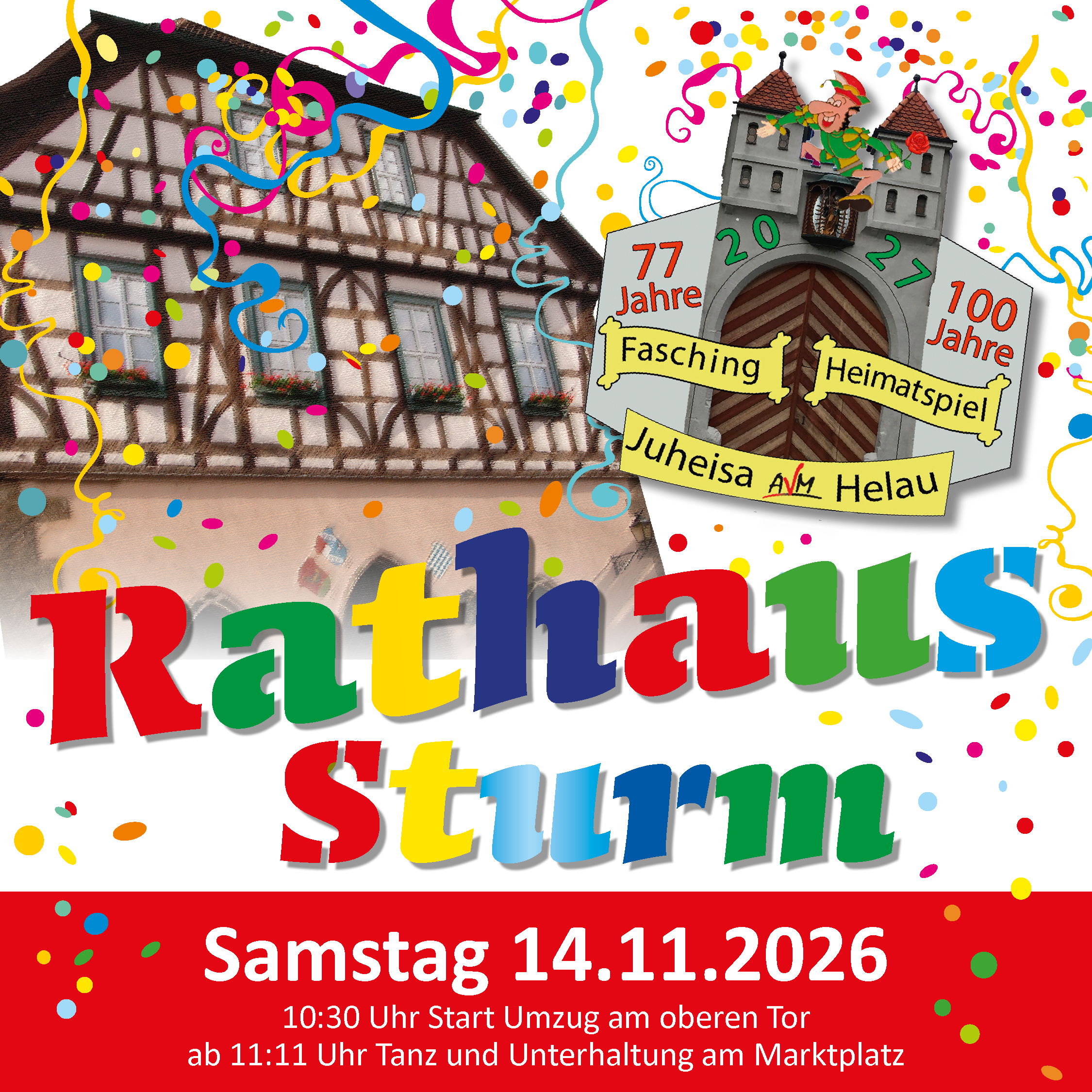 Flyer zu Rathaussturm Saison 2026